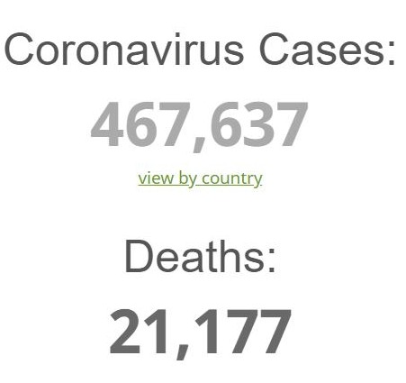 Updated 25.3.2020, 23.02 GMT covid-19 deaths