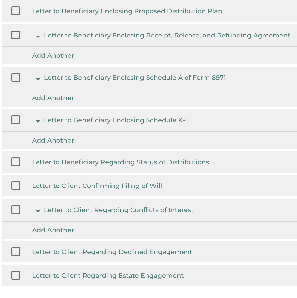 Tickler system for trust administration attorneys