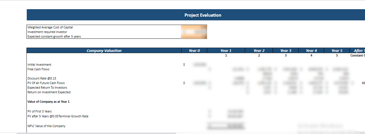 Financial Analysis for Logistics- project evaluation