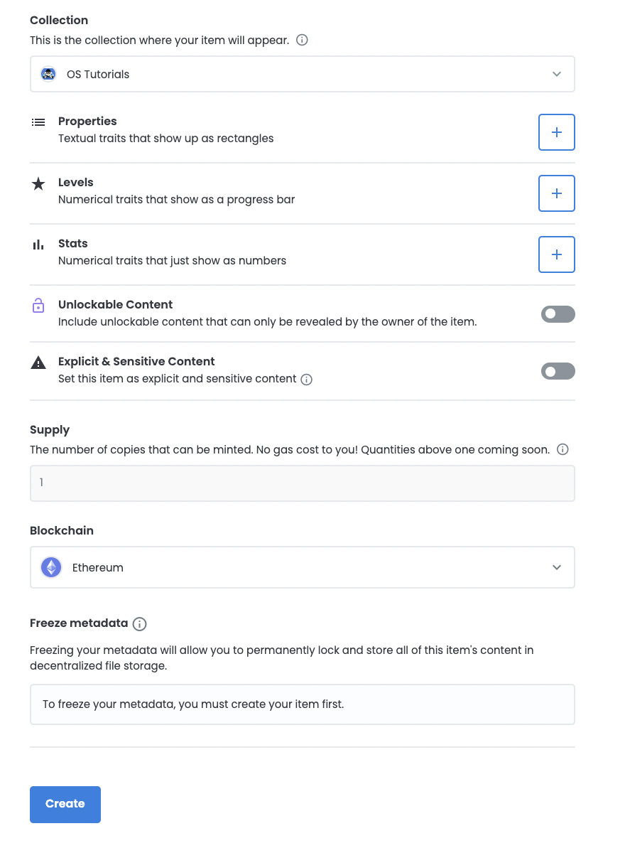 Blog OpenSea NFT Listing Options