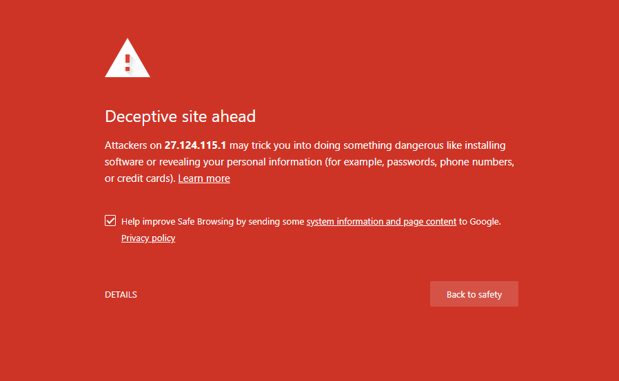 Deceptive Site Ahead: Understanding the Google Chrome Warning