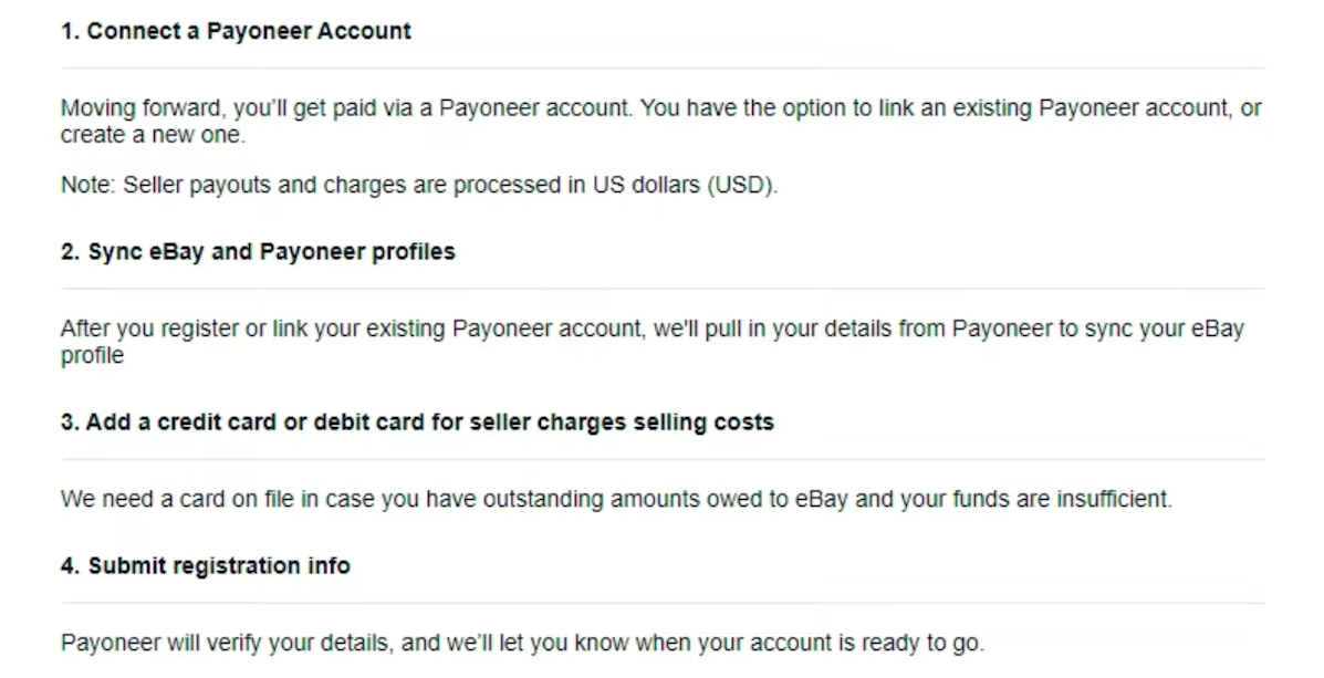 how to set up Managed Payments account on eBay