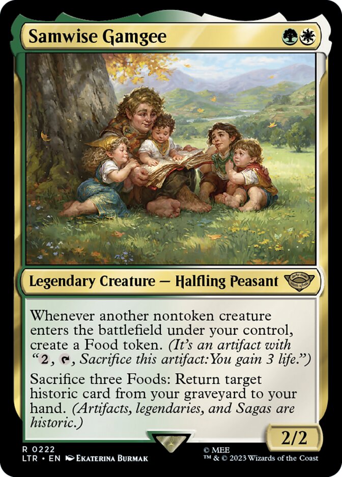 Samwise Gamgee · The Lord of the Rings: Tales of Middle-earth (LTR) #222 ·  Scryfall Magic: The Gathering Search