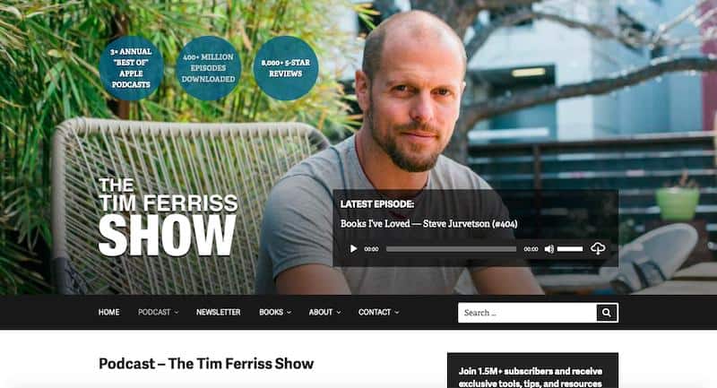 The Tim Ferriss Show : titre du podcast 