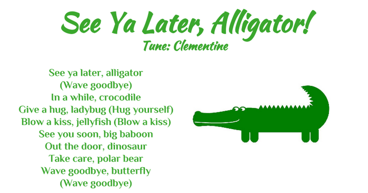 See Ya Later Alligator Google Slides