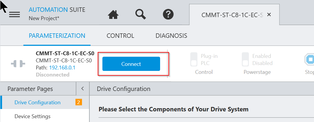 Setup and configure Drive Connect Automation