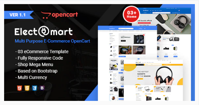 Electromart - Watch store opencart theme