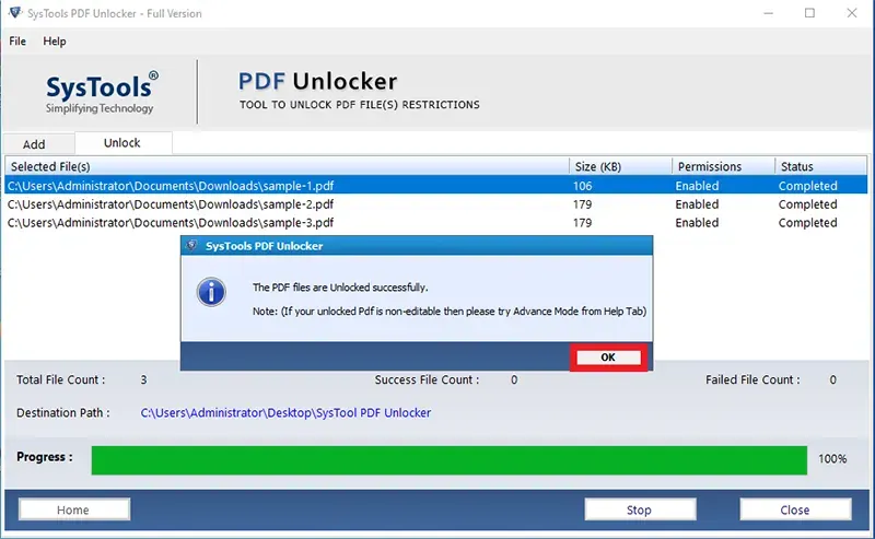 Unlock PDF File