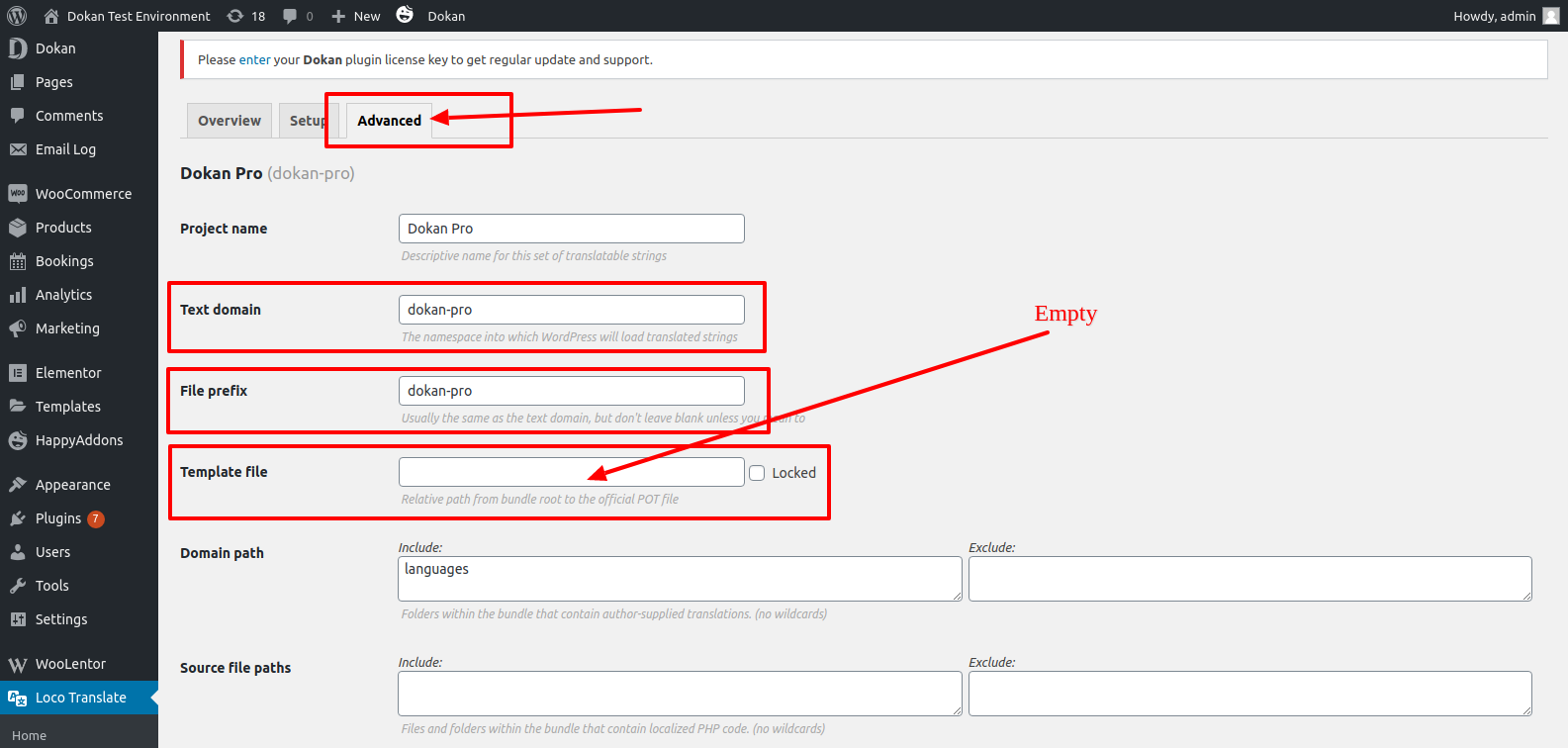 Dokan pro translation with loco translate