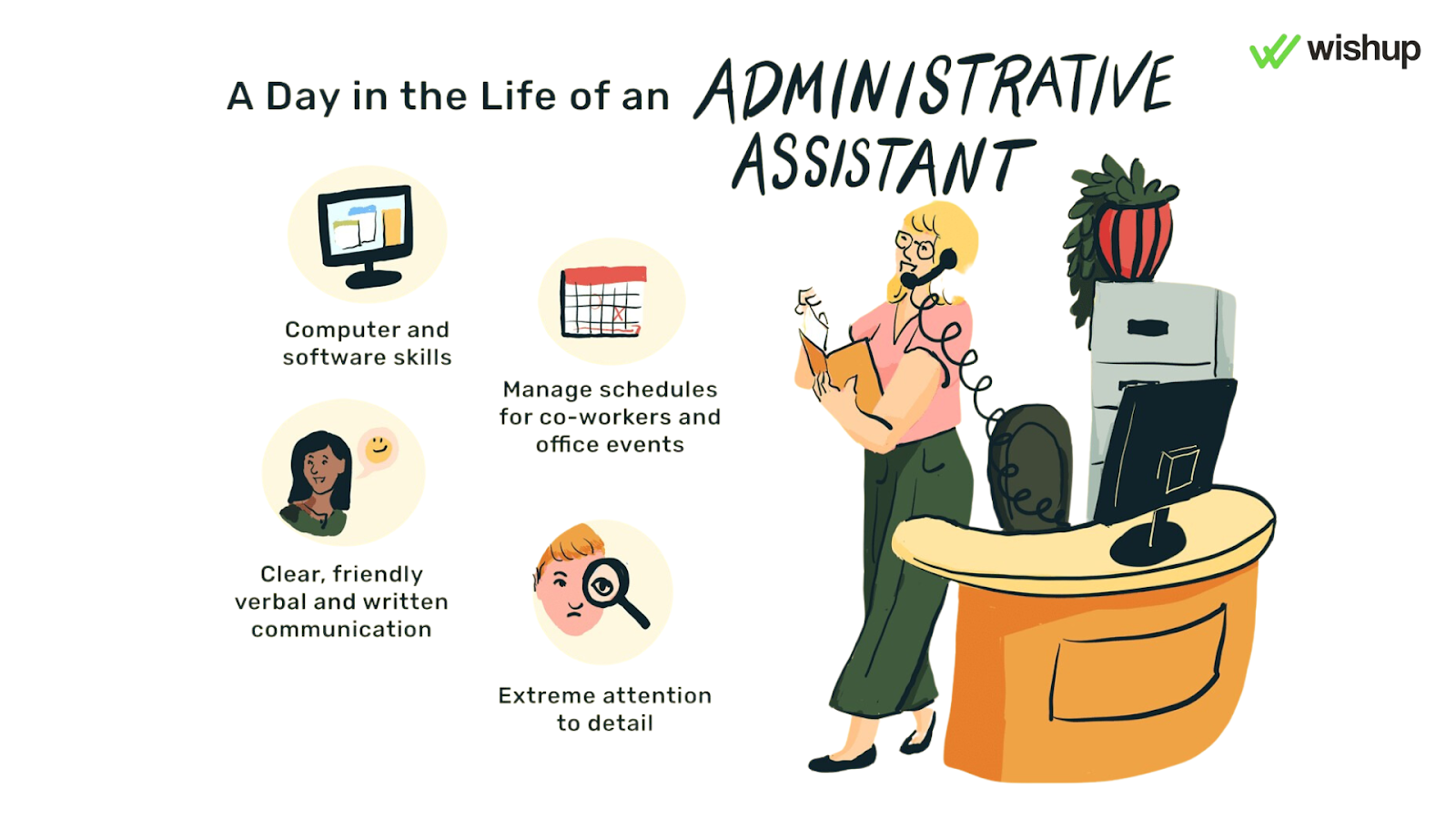 Know what an administrative assistant does.