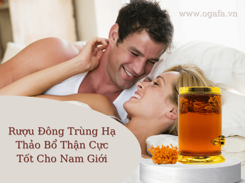 Uống rượu ngâm đông trùng hạ thảo tốt cho thận nam giới