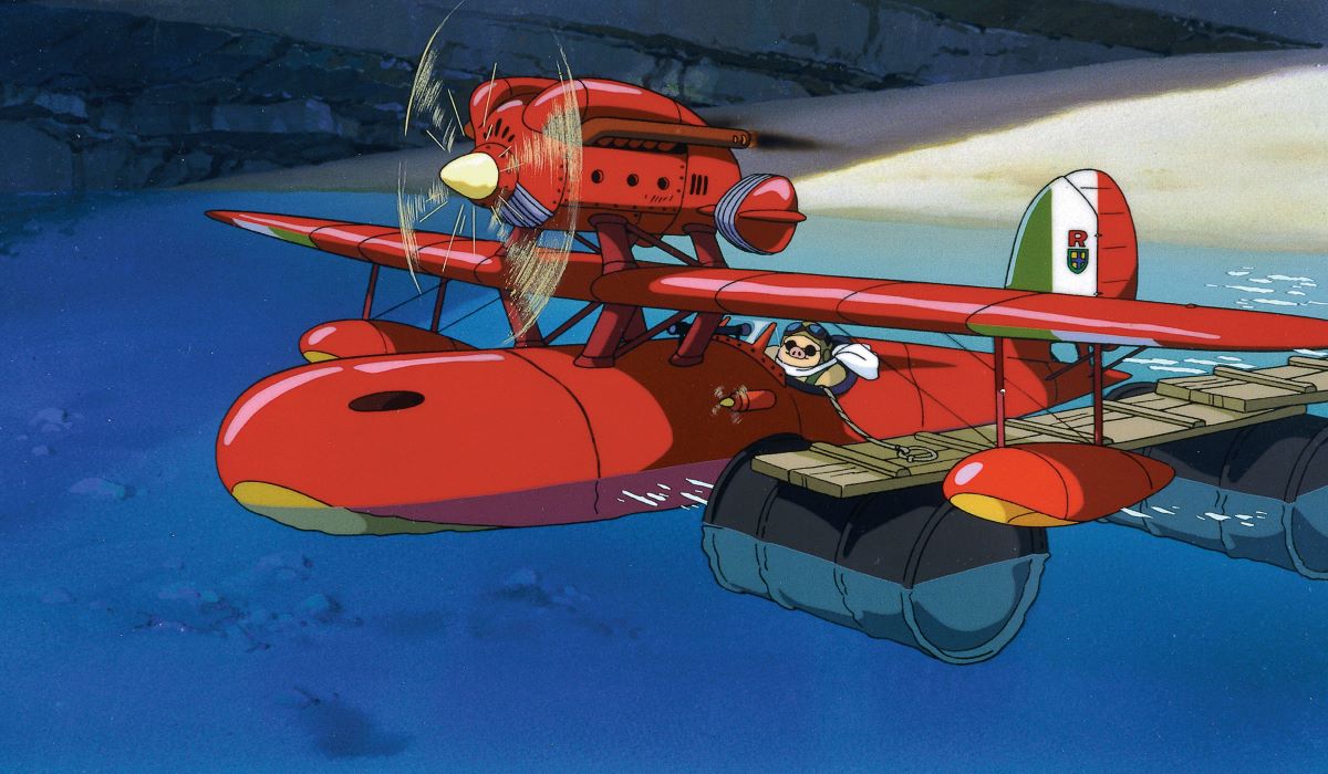 The airplane scene from Porco Rosso