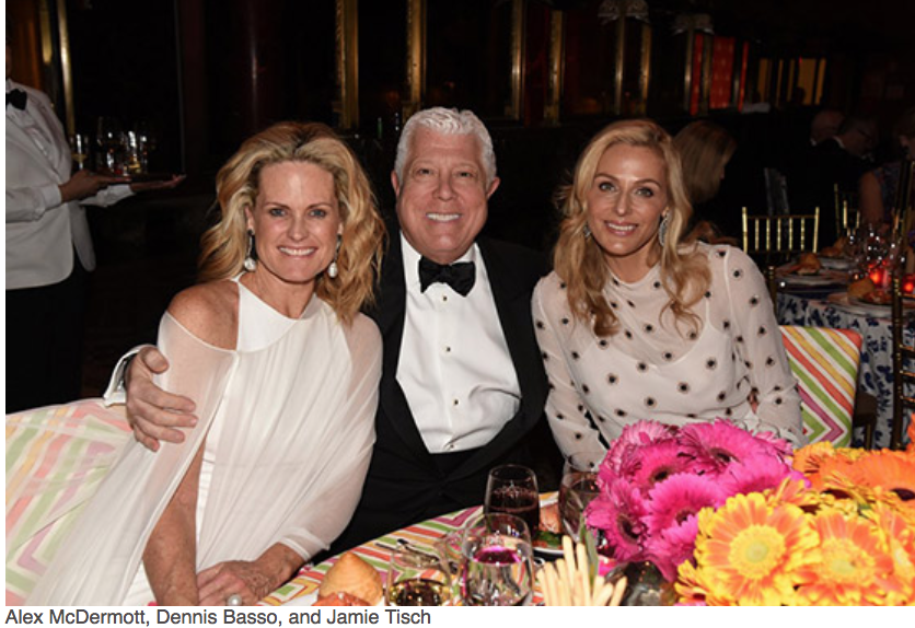 
 Karen Klopp, Hilary Dick article for New York Social Diary, What to wear to a black tie gala for Lenox Hill Neighborhood Association.  
Alex McDermott, Dennis Basso, Jamie Tisch.