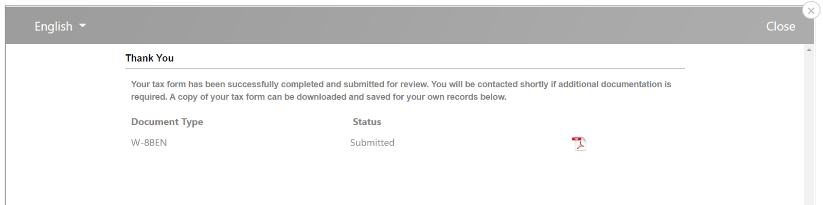 W8 form attachment on TD Ameritrade Registration in Malaysia