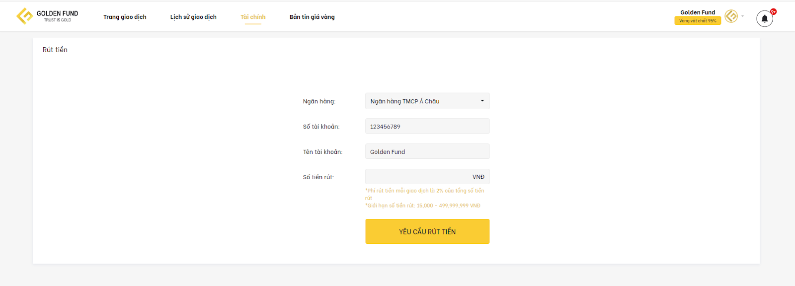 HƯỚNG DẪN ĐĂNG KÝ VÀ GIAO DỊCH VÀNG VẬT CHẤT 95%