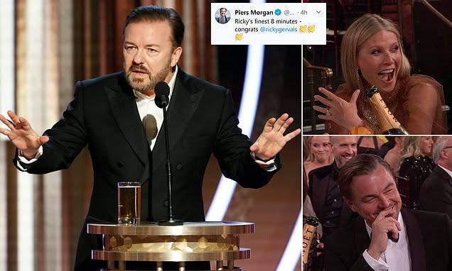 Ricky Gervais at the golden globes