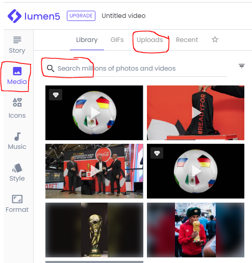Add media to videos on Lumen5