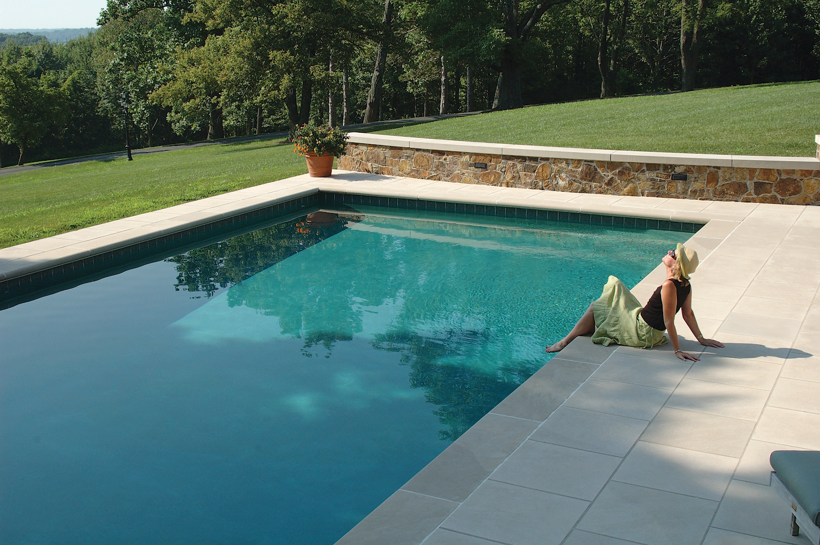 Indiana Limestone - Full Color Blend pavers and pool coping
