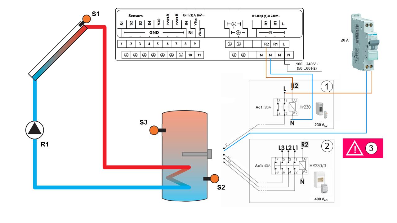 Comment Controler Un Schéma électrique D une Installation Chauffe Eau Comment piloter la résistance électrique d'un ballon d'eau chaude (relais  ou horloge) ? Est-il nécessaire d'avoir un fonctionnement heures pleines/  heures creuses ? – DualSun