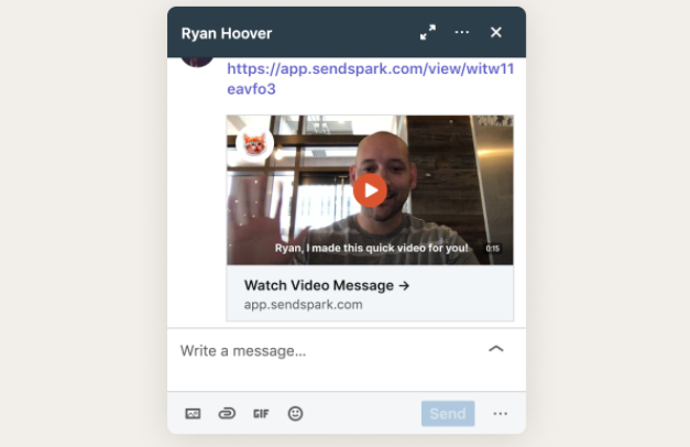 Send Videos in LinkedIn Messages using Sendspark