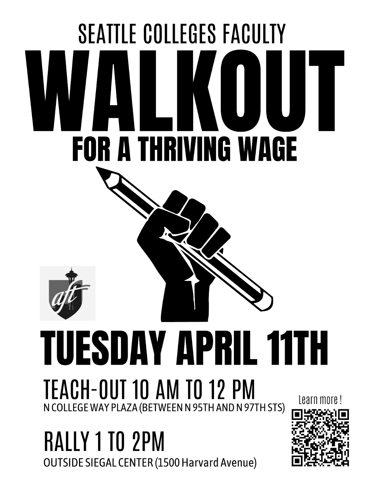 walkout flyer with event details