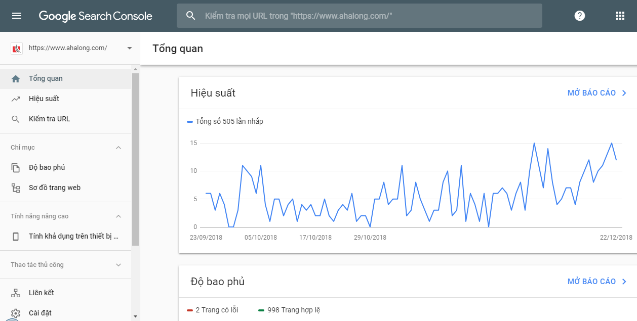 Phần mềm check liên kết Google search Console