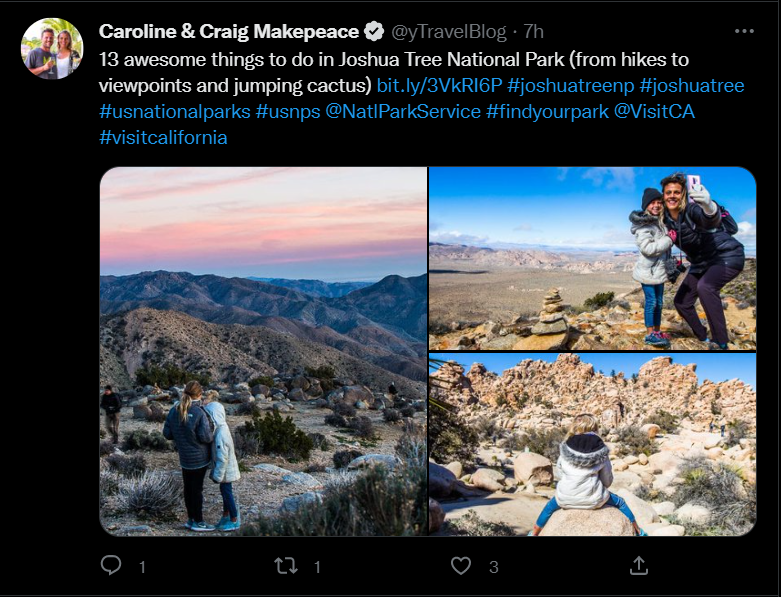 Screenshot of the Twitter influencers Craig and Caroline Makepeace tweet.