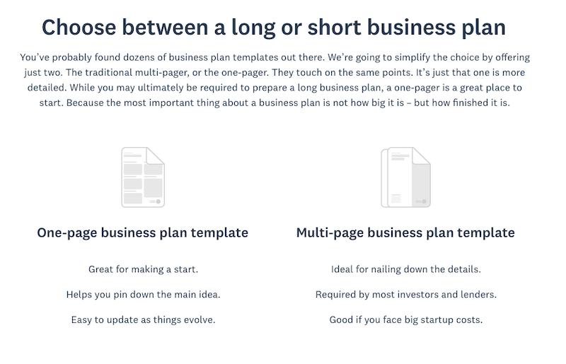 Xero business plan templates 