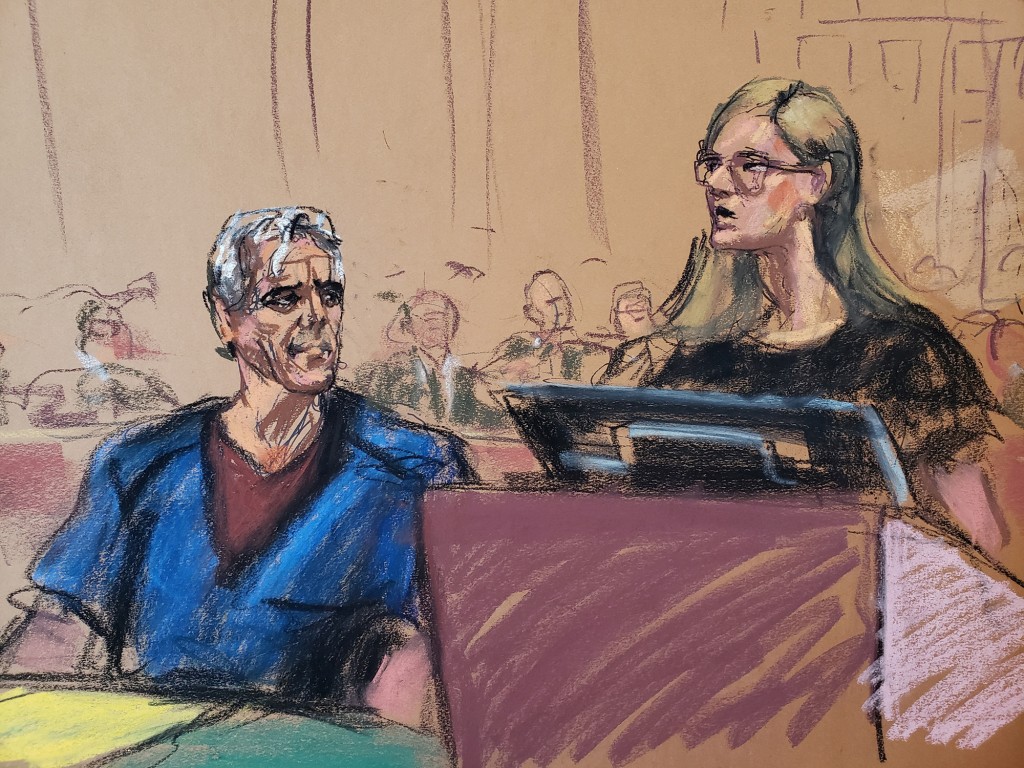 Farmer also testified during the sex trafficking case of Jeffrey Epstein (left) on July 15, 2019.