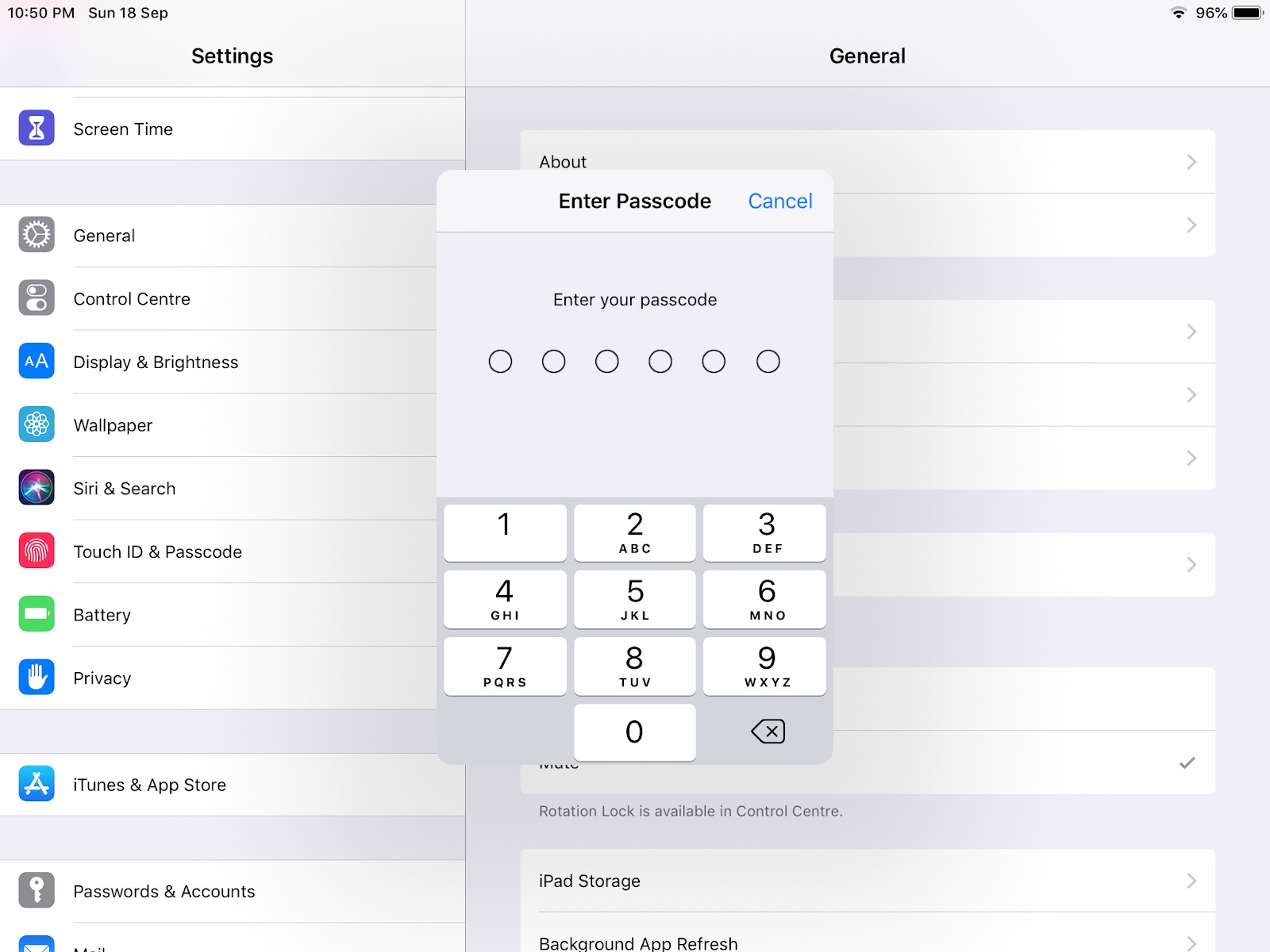 how to setup touch id on ipads