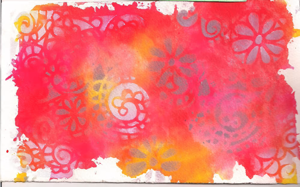 abstract pink watercolor