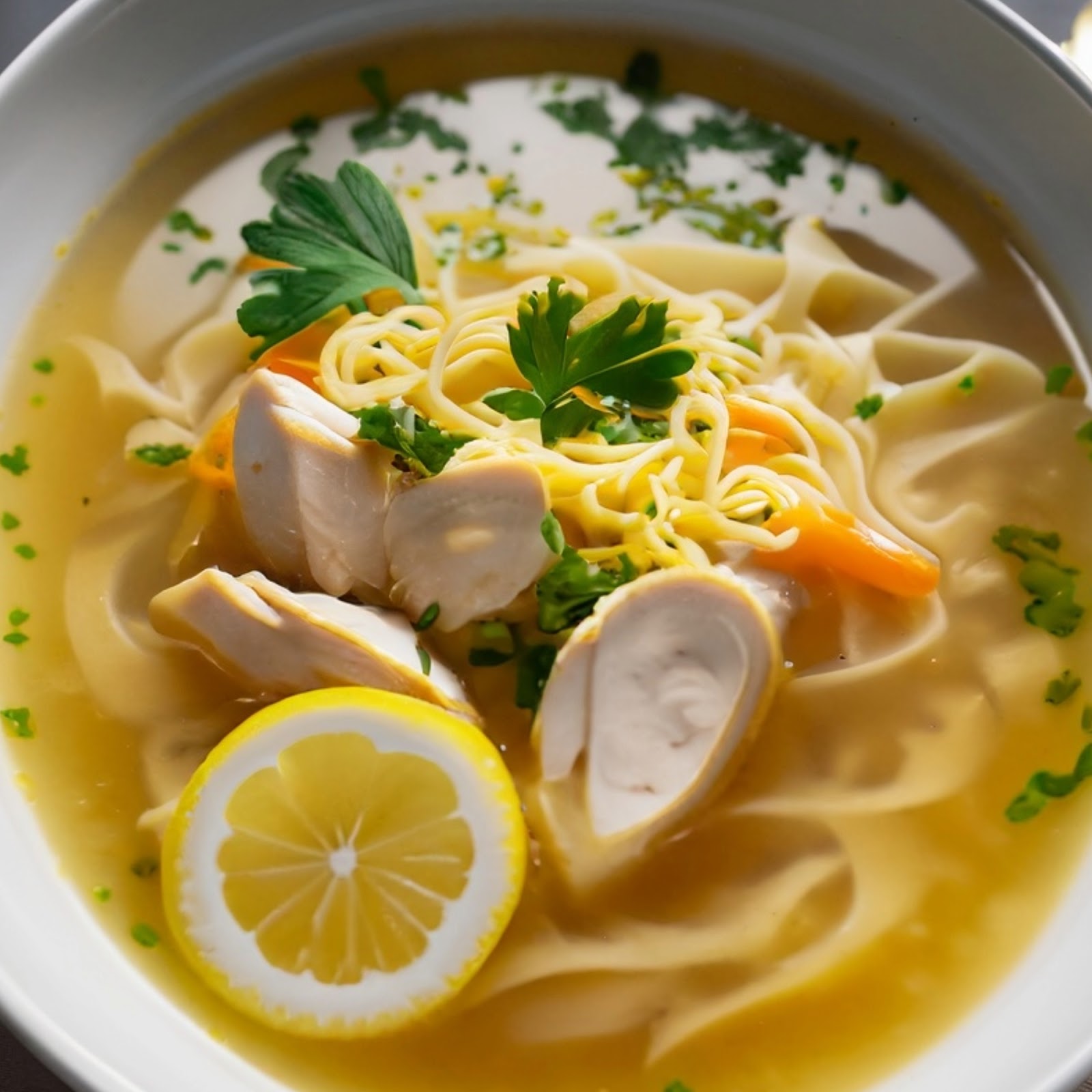 Lemony Chicken Noodle Soup