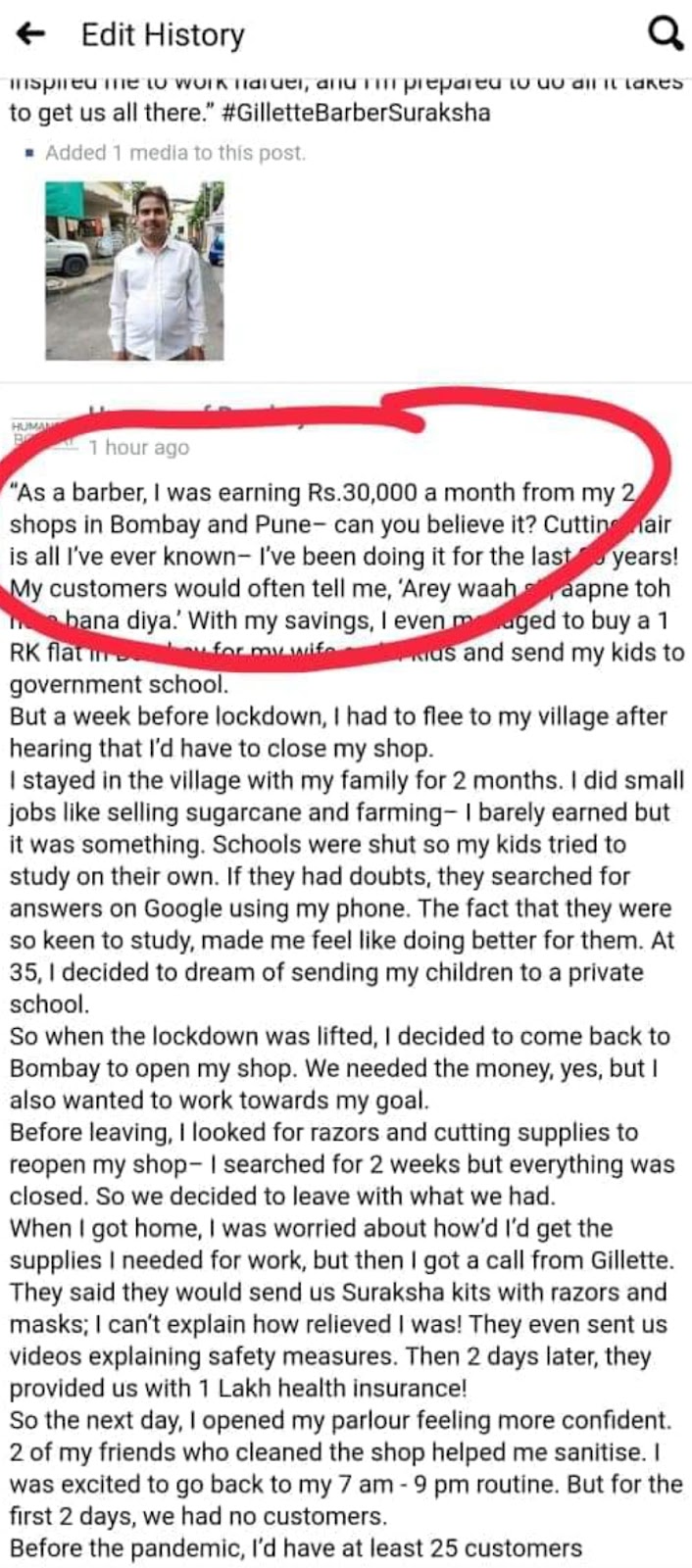 Misinformation from Humans of Bombay