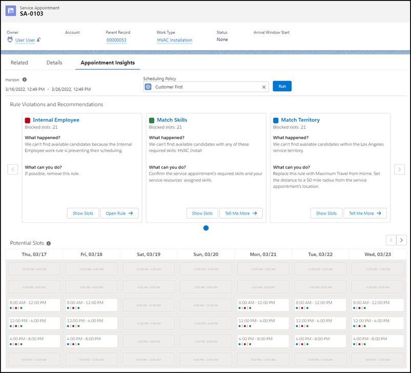 Field Service -Appointment Insights