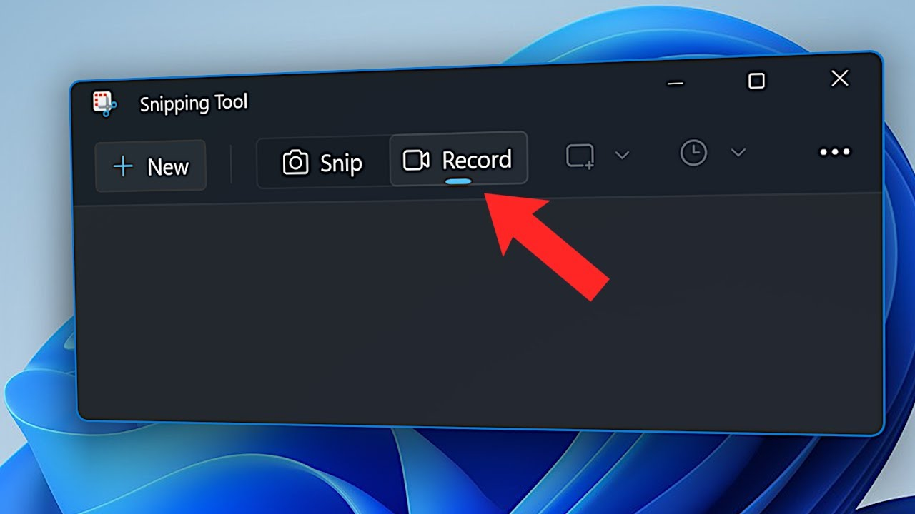 How to use the Windows Snipping Tool for background recording