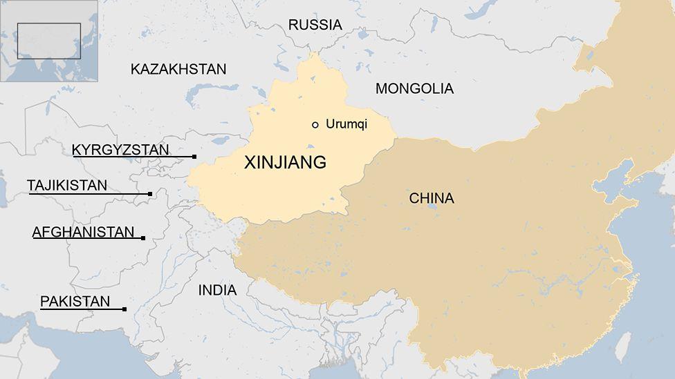map of Xinjiang