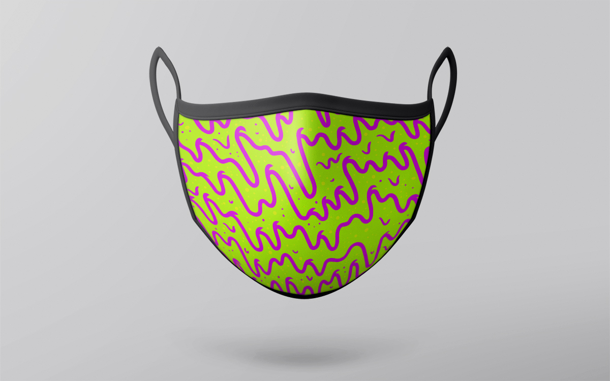 neon pattern mask design