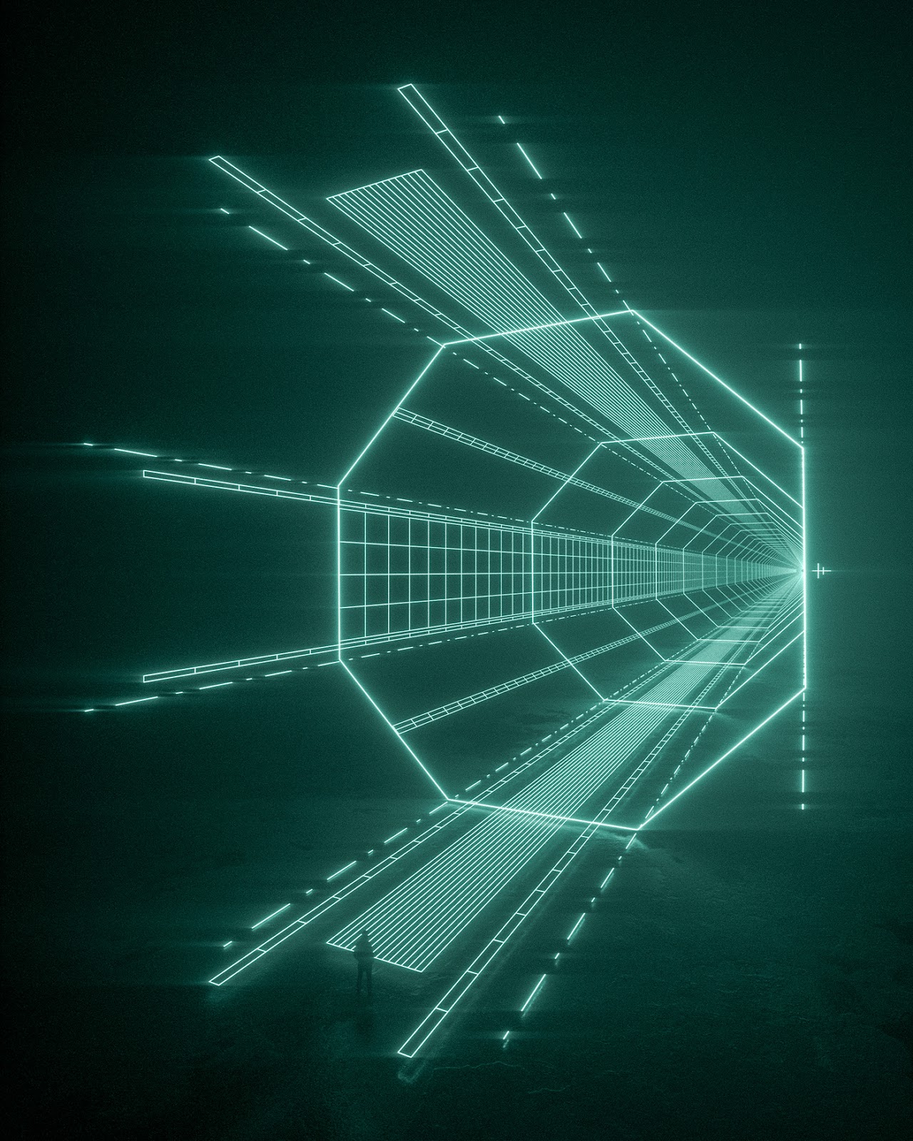 3D cinema4d depth geometric light lofi neon octane Perspective Render