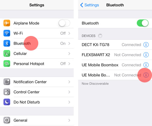 Remove Bluetooth Device & Reconnect