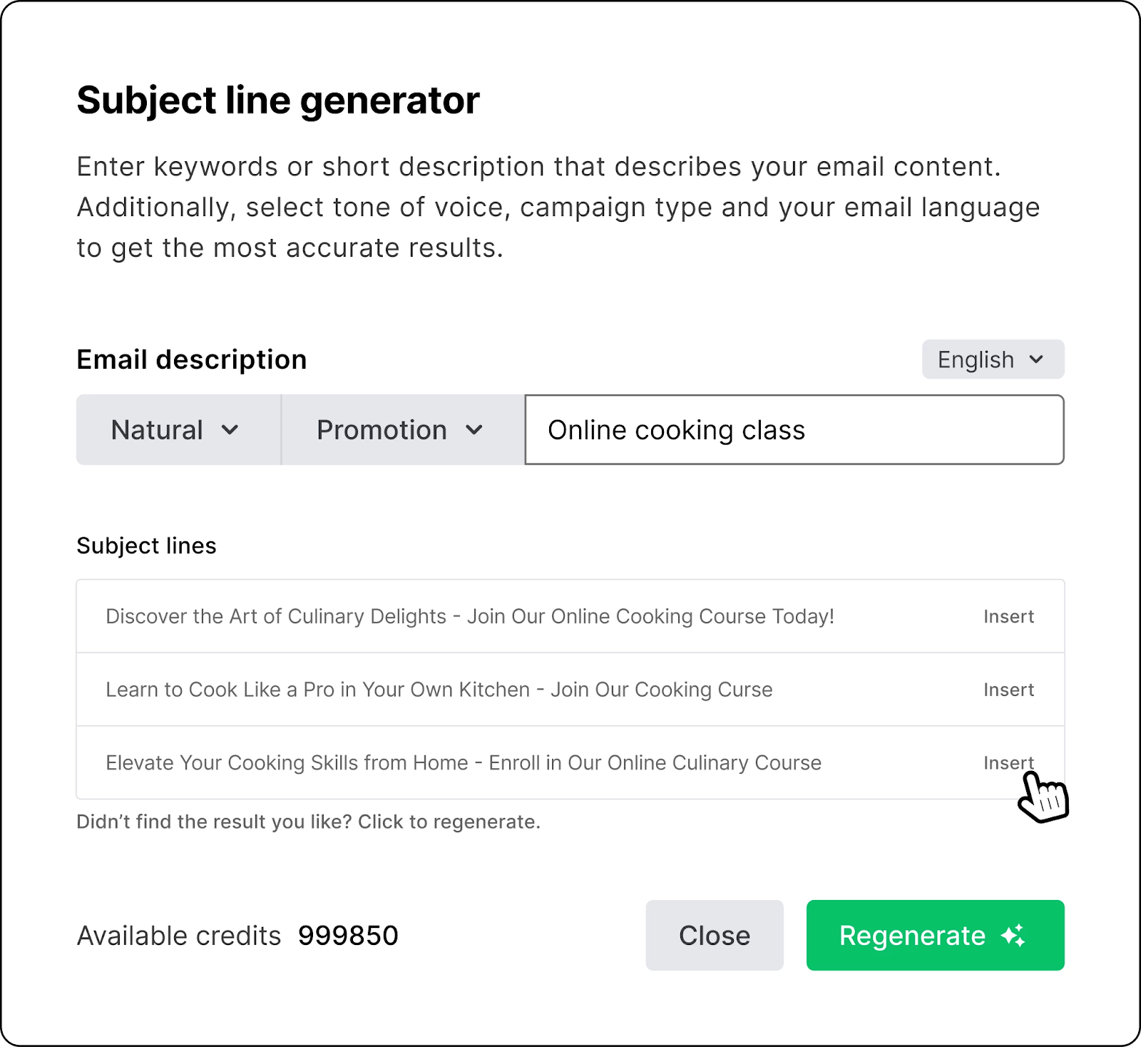 Mailerlite: AI marketing tools interface screenshot