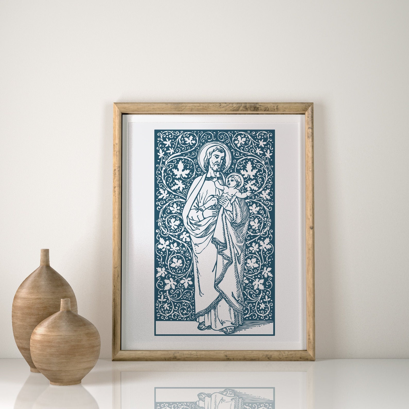 Image of Vintage Print of St. Joseph from The Stump of Jesse shop