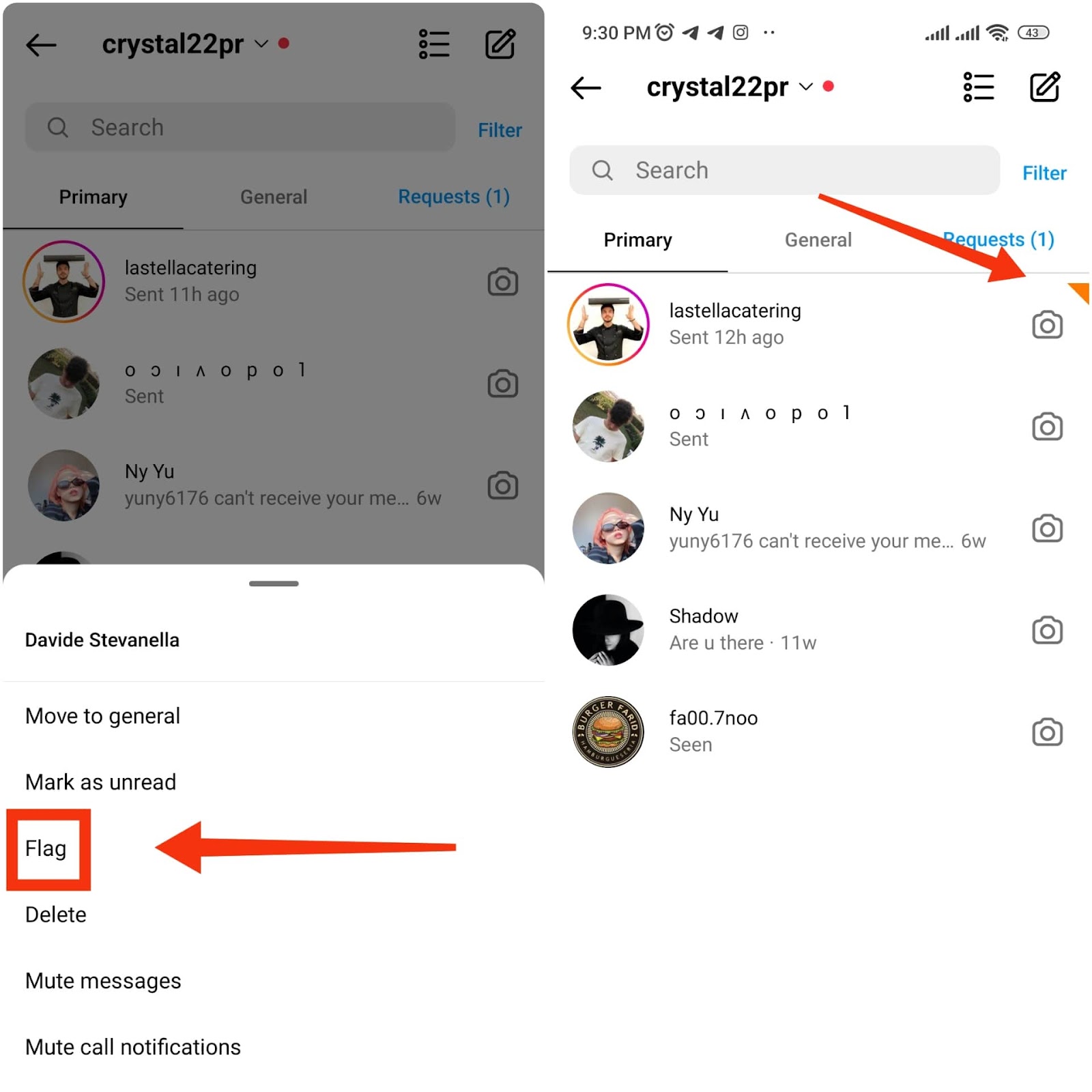 How to flag messages on Instagram 2022