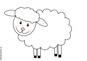 owca - szablon dzieciaki w domu