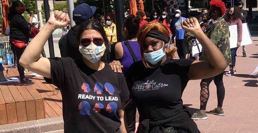 Photo of Rashida at a Black Lives Matter protest