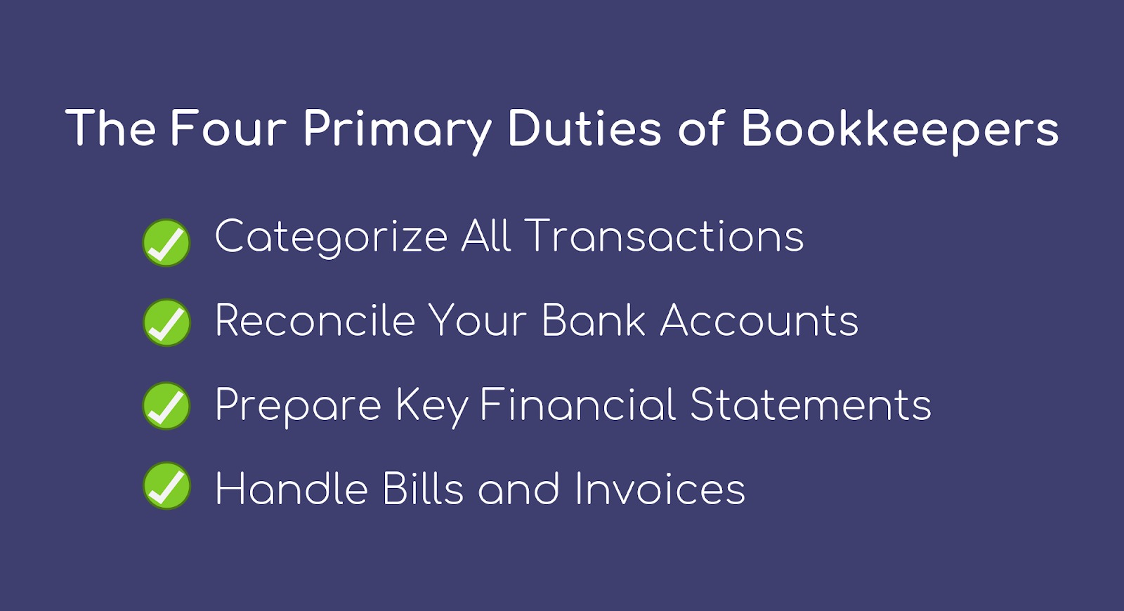 Image describing the duties and roles of a bookkeeper
