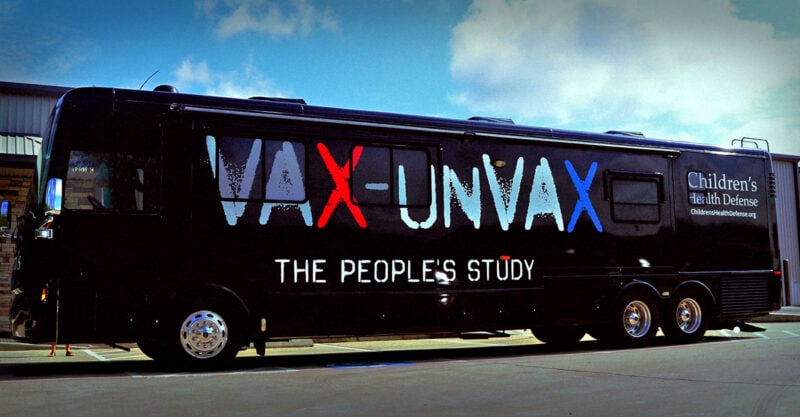 This is your opportunity to be a participant in Vax-Unvax The People’s Study and connect with like-minded people. The tour features a brand-new bus modeled after the beloved RV in the documentary, “Vaxxed II, The People’s Truth.” More information here: https://live.childrenshealthdefense.org/chd-tv/bus