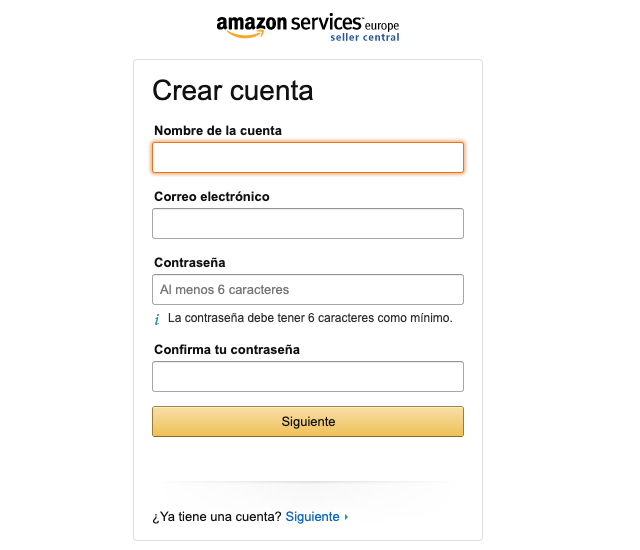 Abrir cuenta en Amazon seller central españa