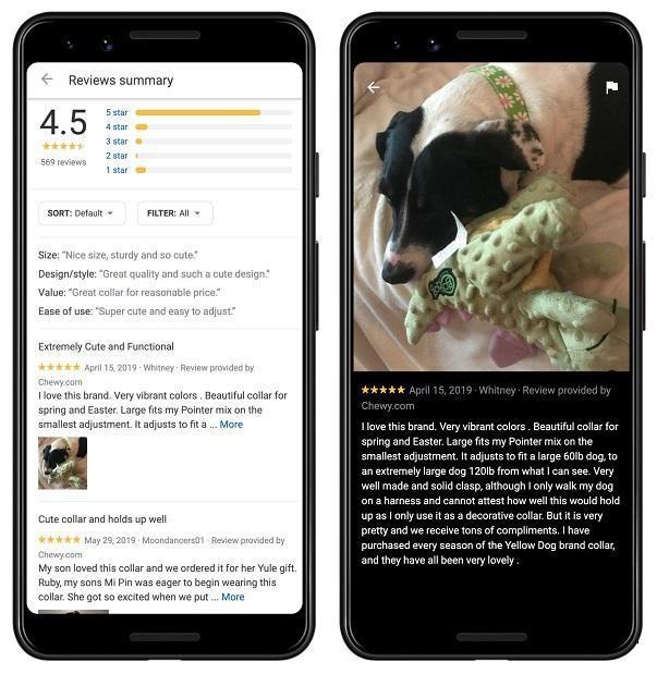 Google Ads đánh giá mua sắm do người dùng tạo