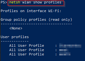 View Wireless Profile Password Information Using PowerShell or CMD