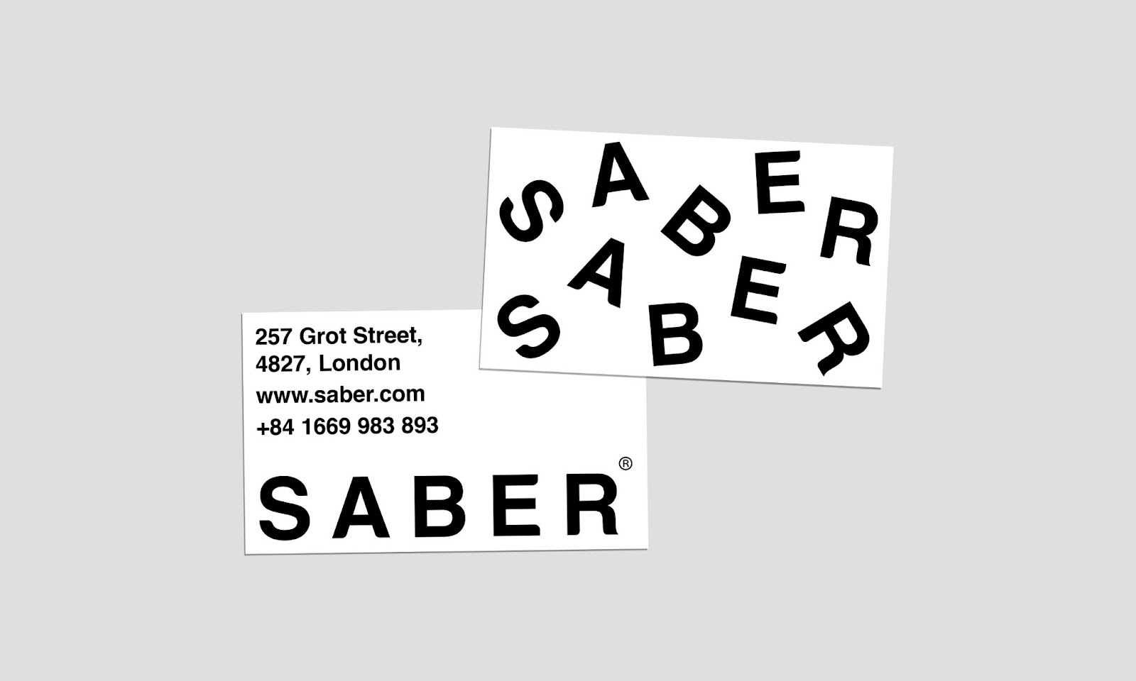 SABER's Striking Identity: Modern Branding in Black & White